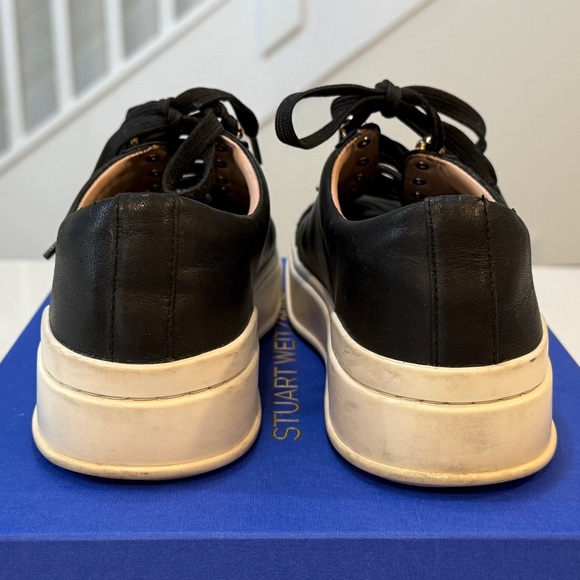 Stuart Weitzman Excelsa Sneakers in black leather size 7 - Picture 6 of 10
